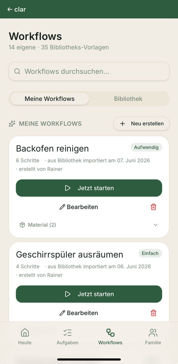 clar·heim Workflow-Bibliothek